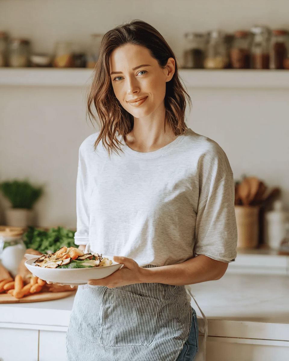 lena holding a plate lena holding a plate