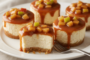 Mini Caramel Apple Cheesecake 