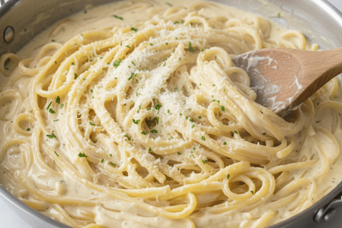 One Pot Creamy Garlic Pasta