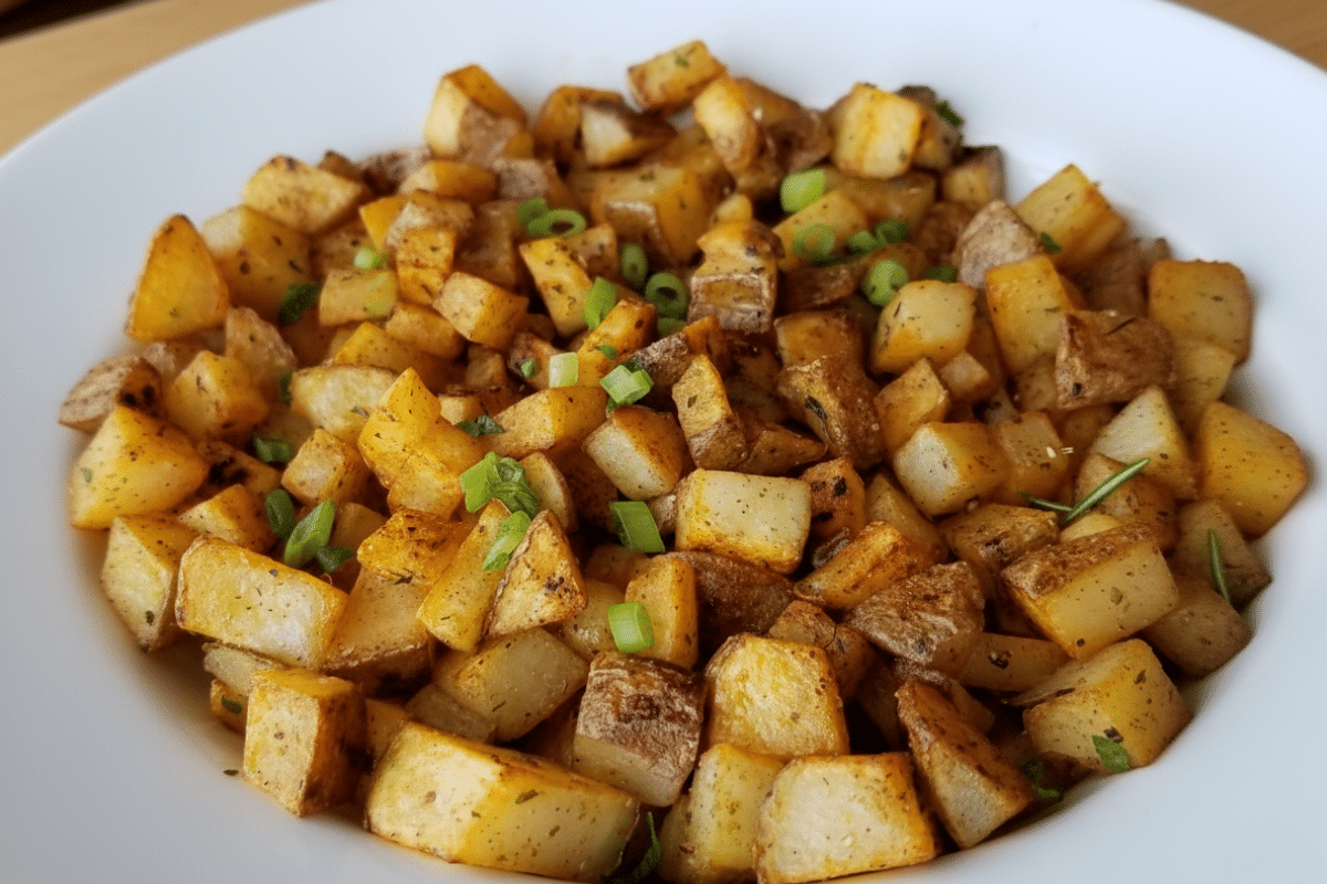 Easy breakfast potatoes recipe with crispy golden potatoes